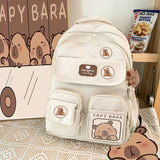 Cross-Border Primary School Student Schoolbag Kappabala Capybara Backpack Good-looking College Style Large Capacity Junior High School Student New