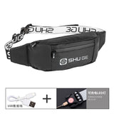 peopleterritory  Wholesale Sports Waist Bag Men's Large Capacity Crossbody Bag Shoulder Belt LED Light Women's Fashion and Trendy Style Casual Chest Bag