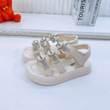 peopleterritory  Summer New Light Bottom Small and Medium Children's Shoes Children's Sandals Pu Sole Online Girls Beach Shoes Korean Style