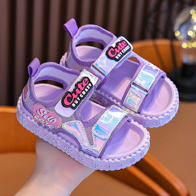 peopleterritory  Girls Sandals  New Summer Beach Shoes Summer Toddler Children Teens Fashion Girls Princess Shoes Children's Sandals