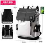 Backpack Leather Backpack Men's Backpack College Students Bag High School Student Travel Bag British Style Business Computer Bag Leather Bag