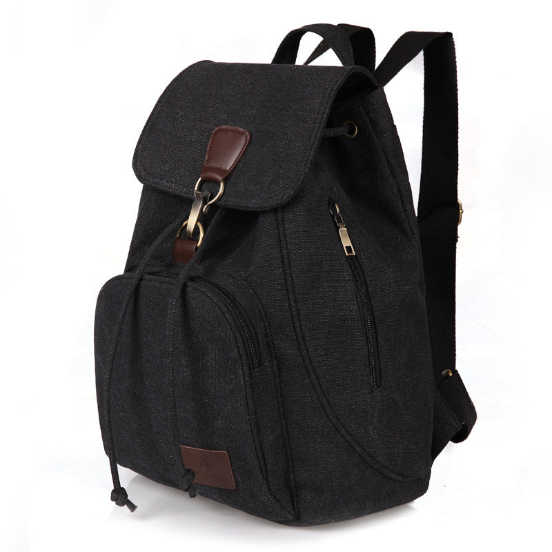 New Vintage Canvas Bag Kuchao Casual Backpack Women's Ultra-Light Outdoor Travel Backpack College Student All-Match Schoolbag