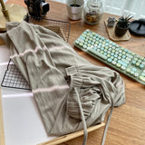 peopleterritory Several Taobao Stores Sell Lazy Pants for Women  Spring and Summer Japanese Loose Casual Texture Mopping Wide-Leg Pants