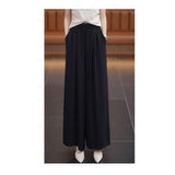 peopleterritory Pleated plus Size Loose Western Style Culottes Yamamoto Pants  Spring and Autumn Thin Casual Fashion Draping Effect Wide Leg Pants for Women