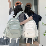 Backpack Schoolbag Female High School Student Large Capacity Travel Backpack Portable All-Match Junior High School College Students Korean Ins Backpack