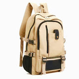 peopleterritory  New Men's Backpack Casual Travel Canvas Backpack Large Capacity Fashion Backpack Student Schoolbag