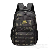 peopleterritory  Cross-Border New Arrival Grade 3 Chicken Eating Camouflage Double-Shoulder Backpack Male PUBG Mobile Primary School Student Schoolbag for Junior High School Students