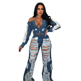 peopleterritory New Women's Jeans F88493 in Stock HOTan and NEWn  Fashion Leisure Ripped Cross-Border Jeans