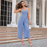 peopleterritory Summer Women's Clothing HOT and NEW Cross Border Exclusively for Factory Supply Direct Sales Sexy Backless Wide Leg Suspender Jumpsuit