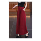 peopleterritory Pleated plus Size Loose Western Style Culottes Yamamoto Pants  Spring and Autumn Thin Casual Fashion Draping Effect Wide Leg Pants for Women