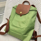 Longchamps Bag Backpack College Student Leisure Schoolbag Longqi Embroidery Small Bookbag Classic Color Matching Backpack Environmentally Friendly Color