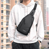 peopleterritory  High Quality Large Capacity Wear-Resistant Men's Chest Bag Casual Sports One-Shoulder Crossbody Bag Trendy Men's Bag