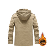 New Hooded Detachable High-Grade Mid-Length Fleece-lined Thickened Men's Jacket Coat Fashion Brand Spring and Winter