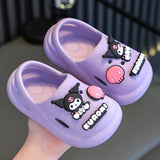 peopleterritory  Sanrio  New Summer Girls Sandals Non-Slip Shit Feeling Children Outer Wear Children Beach Hole Shoes