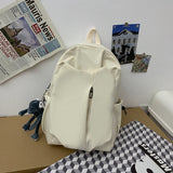 peopleterritory  Schoolbag Male College Student Ins Trendy Cool Casual Simple Large Capacity Backpack Junior High School Student Travel Backpack