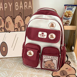 Cross-Border Primary School Student Schoolbag Kappabala Capybara Backpack Good-looking College Style Large Capacity Junior High School Student New