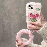 peopleterritory Tulip Fluffy Pink Phone Case