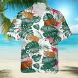 Summer Cross-Border  New Shirt/T-shirt Fashion Lapel 3D Digital Animal Printing Top Customized Men's