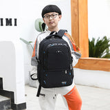 peopleterritory  Baijiawei Middle School Student Schoolbag Men's Fashion Trendy Junior High School Student Korean Youth Primary School Student Campus Backpack