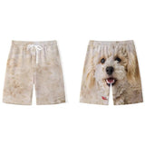 Cute Golden Retriever Shorts Casual Pants Funny Dog Head Shorts Pajama Pants Sports Shorts Men