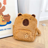 Small Sweet Potato Hot-Selling Capybara Plush Backpack Cartoon Cute Little Backpack Student Schoolbag Toy Bag