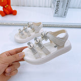 peopleterritory  Summer New Light Bottom Small and Medium Children's Shoes Children's Sandals Pu Sole Online Girls Beach Shoes Korean Style