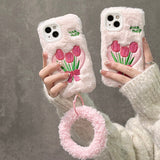 peopleterritory Tulip Fluffy Pink Phone Case