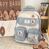 Cross-Border Primary School Student Schoolbag Kappabala Capybara Backpack Good-looking College Style Large Capacity Junior High School Student New