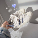 peopleterritory Versatile Student White Shoes Women's Shoes Popular Fashion Shoes Autumn  Spring and Autumn New Shell Board Shoes Canvas Shoes