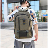 peopleterritory  New Men's Backpack Casual Travel Canvas Backpack Large Capacity Fashion Backpack Student Schoolbag