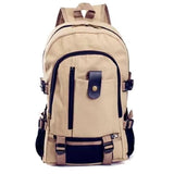 peopleterritory  New Men's Backpack Casual Travel Canvas Backpack Large Capacity Fashion Backpack Student Schoolbag