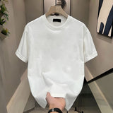 High-End Heavy Cotton Short-Sleeved T-shirt Men's  Summer Fashion Printing American Fashion Brand Half-Sleeve T-shirt Men's Clothing