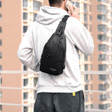 peopleterritory  High Quality Large Capacity Wear-Resistant Men's Chest Bag Casual Sports One-Shoulder Crossbody Bag Trendy Men's Bag