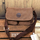 peopleterritory  Men's Canvas Shoulder Bag Crossbody Bag Washed Canvas Bag Men's Classic Horizontal Vintage Bag Feelings Bag