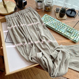 peopleterritory Several Taobao Stores Sell Lazy Pants for Women  Spring and Summer Japanese Loose Casual Texture Mopping Wide-Leg Pants