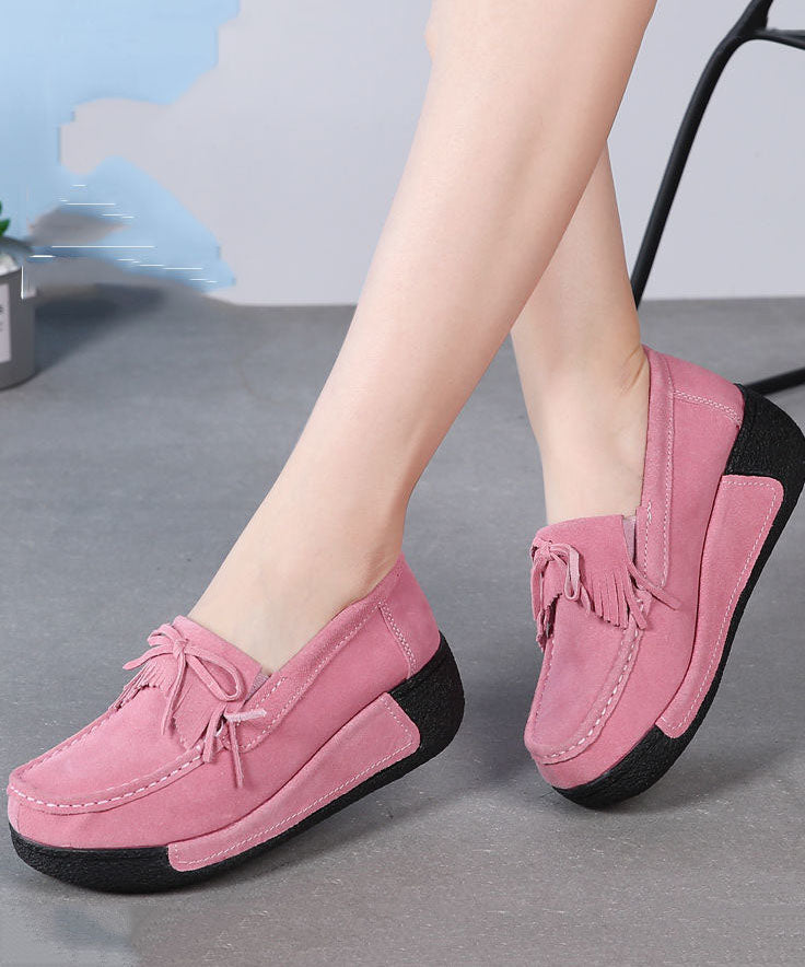 peopleterritory Pink High Wedge Heels Shoes Wedge Fitted High Wedge Heels Shoes LY0165