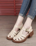 peopleterritory Leather Strappy Fisherman Sandals