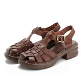 peopleterritory Leather Strappy Fisherman Sandals