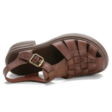 peopleterritory Leather Strappy Fisherman Sandals