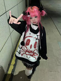 Territory Autumn Winter Y2K Subculture Tshirt Long Sleeve Faux Two Piece Harajuku Loose Punk Tees Casual Rock Emo Grunge Aesthetic Tops