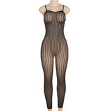 Territory Black Jumpsuit Womens See Through Hollow Out Knit Mesh Bodycon Jumpsuits Sexy Baddies Outfits For Women Clubwear