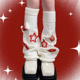 Territory Japanese Star Leg Warmers Socks Striped JK Boot Cuffs Lolita Socks Harajuku Knit Sock Sets Thigh Garter y2k hot girl Accessories