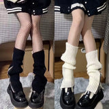 Territory Leg Warmers Zipper Japanese Jk Boots Socks Thigh Punk Y2K Leg Warmers Sring Boot Cuffs Warmer Lolita Knit Socks Tube Knit Socks