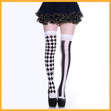 Territory Cross Stockings Cosplay Black Women Punk Harajuku Dark Gothic Y2K Festival Party Hosiery Long Socks Knee Lolita Girls High Socks