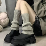 Territory Lolita Leg Warmers Women's Long Socks Wool Knitted Foot Cover Arm Warmer Y2K Autumn Winter Crochet Heap Socks Boot Cuffs