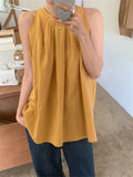 Territory  All Match Oversize Blouses New Summer Solid Daily Women Gentle Mujer Chic Outwear Casual Office Lady Tank Tops