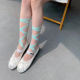 Territory Cross Tie Invisible Socks Ballet Lace Boat Sock JK Lace Strappy Lolita DIY Ripped Straps Cotton Low Cut Socks Invisible Stocking