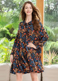 peopleterritory Style Black V Neck Print Chiffon Shirt Dress And Vest Two Piece Set Spring LY0250