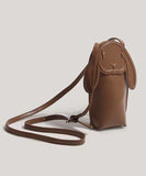 peopleterritory Style Brown Cartoon Faux Leather Messenger Bag ZX1032