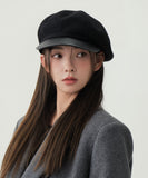 peopleterritory Stylish White Patchwork Solid Woolen Beret HatLY539